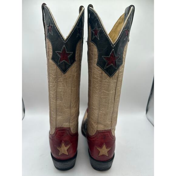 Old Gringo Yippee Ki Yay 13” Western Boots 7  Leather Stars Stripes US Flag - Picture 9 of 13